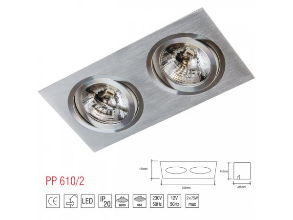 LM 610/2 OPRAWA HALOGENOWA ES111 AR111 QR111