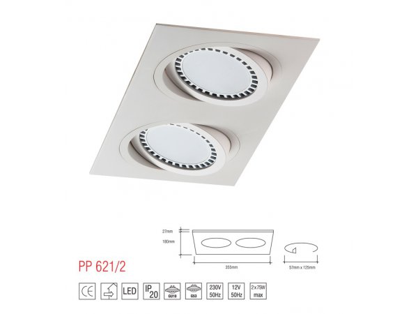 LM 621/2 OPRAWA HALOGENOWA ES111 AR111 QR111