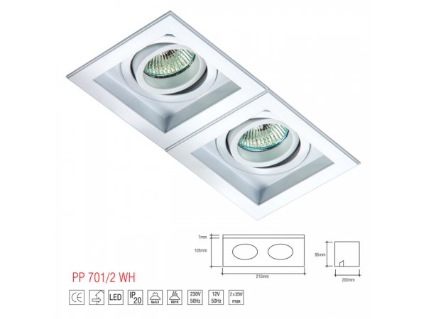 LM 701/2 WH OPRAWA HALOGENOWA PAR16 MR16