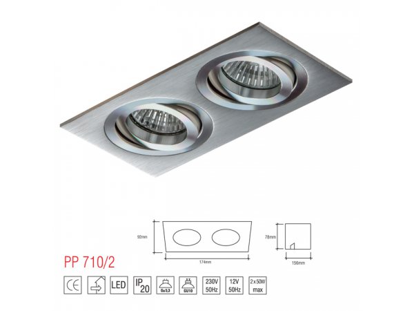 LM 710/2 OPRAWA HALOGENOWA PAR16 MR16