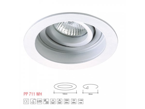 LM 711 WH OPRAWA HALOGENOWA PAR16 MR16