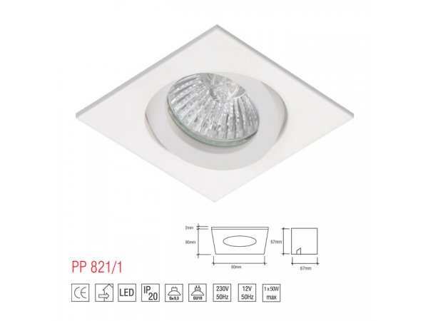LM 821/1 OPRAWA HALOGENOWA PAR16 MR16