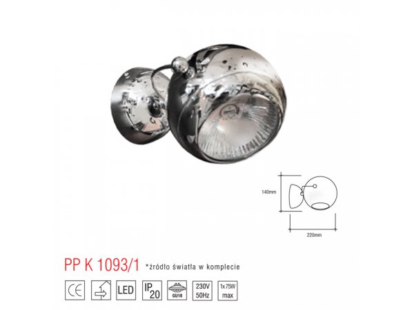 LM K 1093/1CH KINKIET REGULOWANY