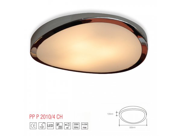 LM P 2010/4 CH CHROM PLAFON UFO DUŻE 60CM