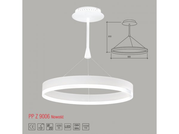 LM Z 9006/L LAMPA WISZĄCA LED 2300lm = 180W