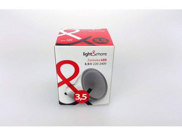 LM Żarówka LED PAR16 GU10 230V 3,5W 3000K 300lm = 30W 120 stopni