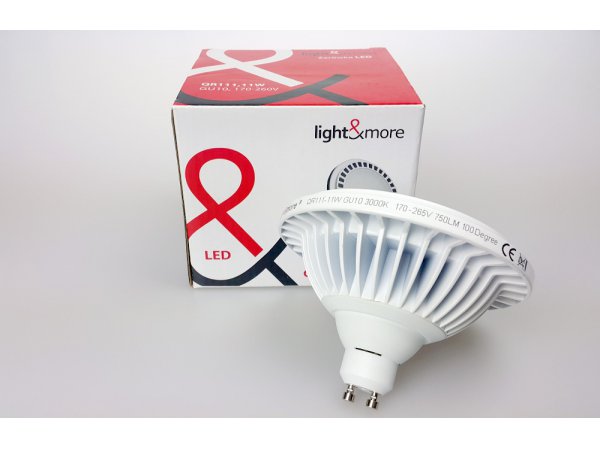 LM Żarówka LED ES111 AR111 QR111 GU10 230V 11W 3000K 750lm = 75W 120 stopni