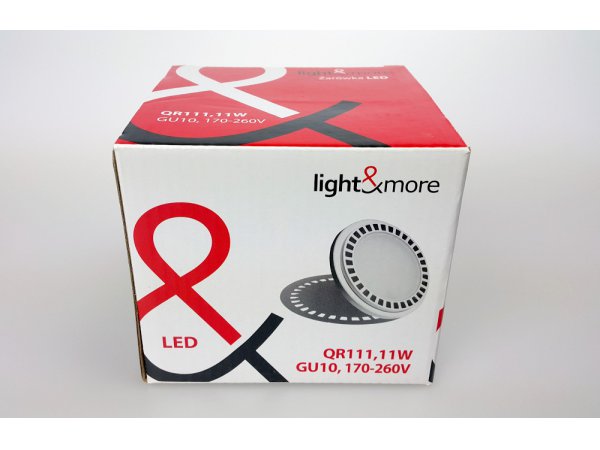 LM Żarówka LED ES111 AR111 QR111 GU10 230V 11W 3000K 750lm = 75W 120 stopni