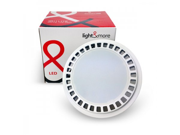 LM Żarówka LED ES111 AR111 QR111 GU10 230V 11W 3000K 750lm = 75W 120 stopni