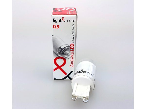 LM Żarówka LED G9 230V 3,5W 3000K 300lm = 30W 220 stopni
