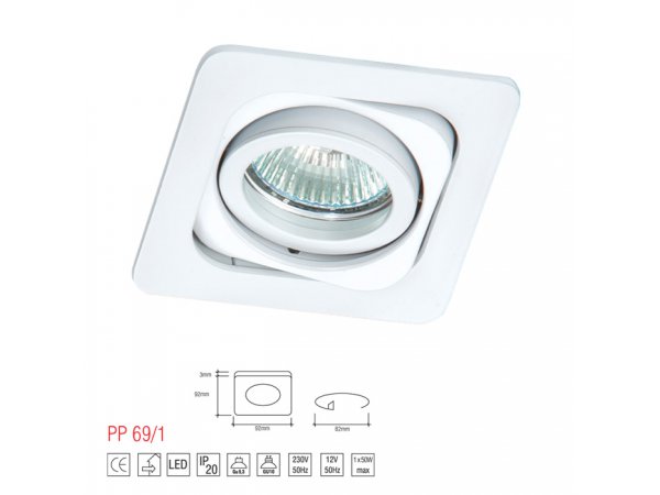 LM 69/1 WH OPRAWA HALOGENOWA PAR16 MR16