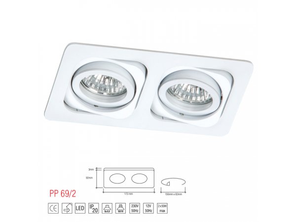 LM 69/2 WH OPRAWA HALOGENOWA PAR16 MR16