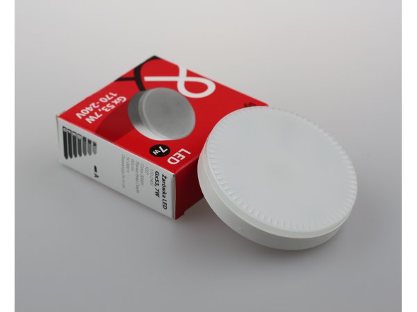LM Żarówka LED GX53 230V 170-240V 7W 3000K 600lm = 60W 120 stopni