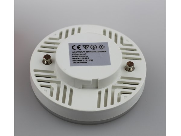 LM Żarówka LED GX53 230V 170-240V 7W 3000K 600lm = 60W 120 stopni