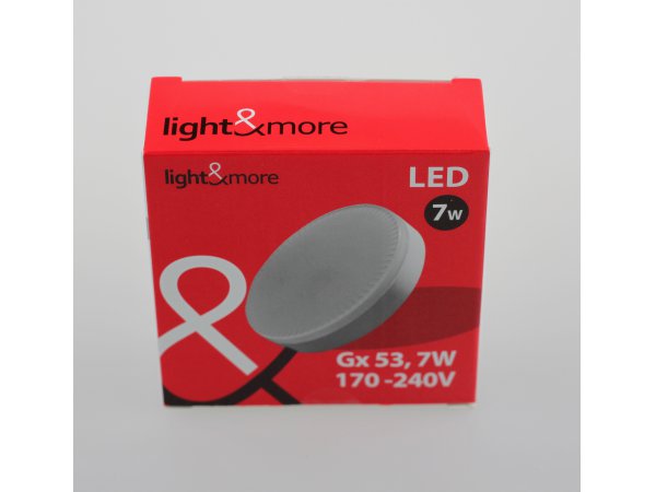 LM Żarówka LED GX53 230V 170-240V 7W 3000K 600lm = 60W 120 stopni