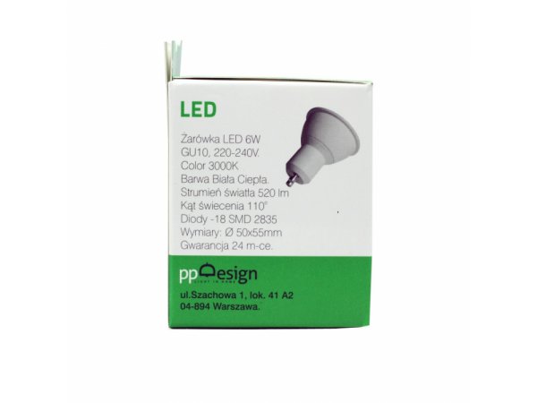 LM ŻARÓWKA LED PAR16 GU10 230V 6W 3000K 520lm=50W 110 STOPNI