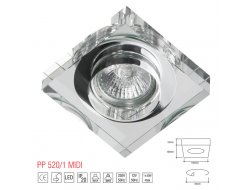 lm 520 midi oprawa halogenowa par16 mr16 szkło 2,5cm